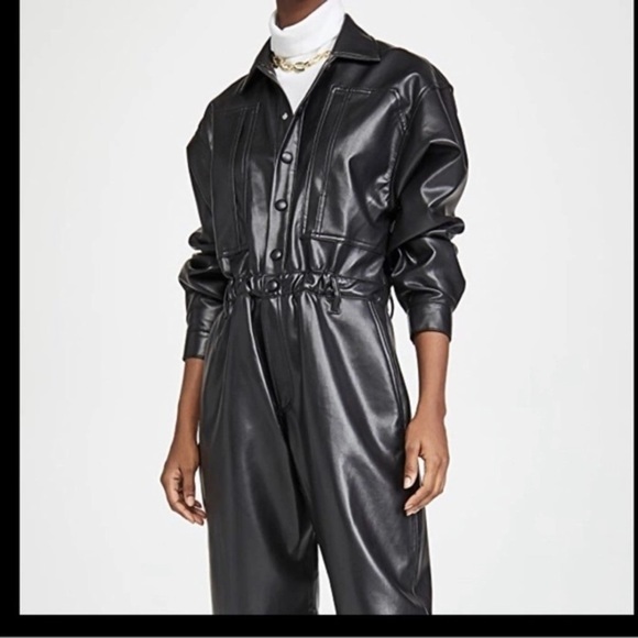 Agolde Vegan Leather Jumpsuit NWT - Picture 4 of 12